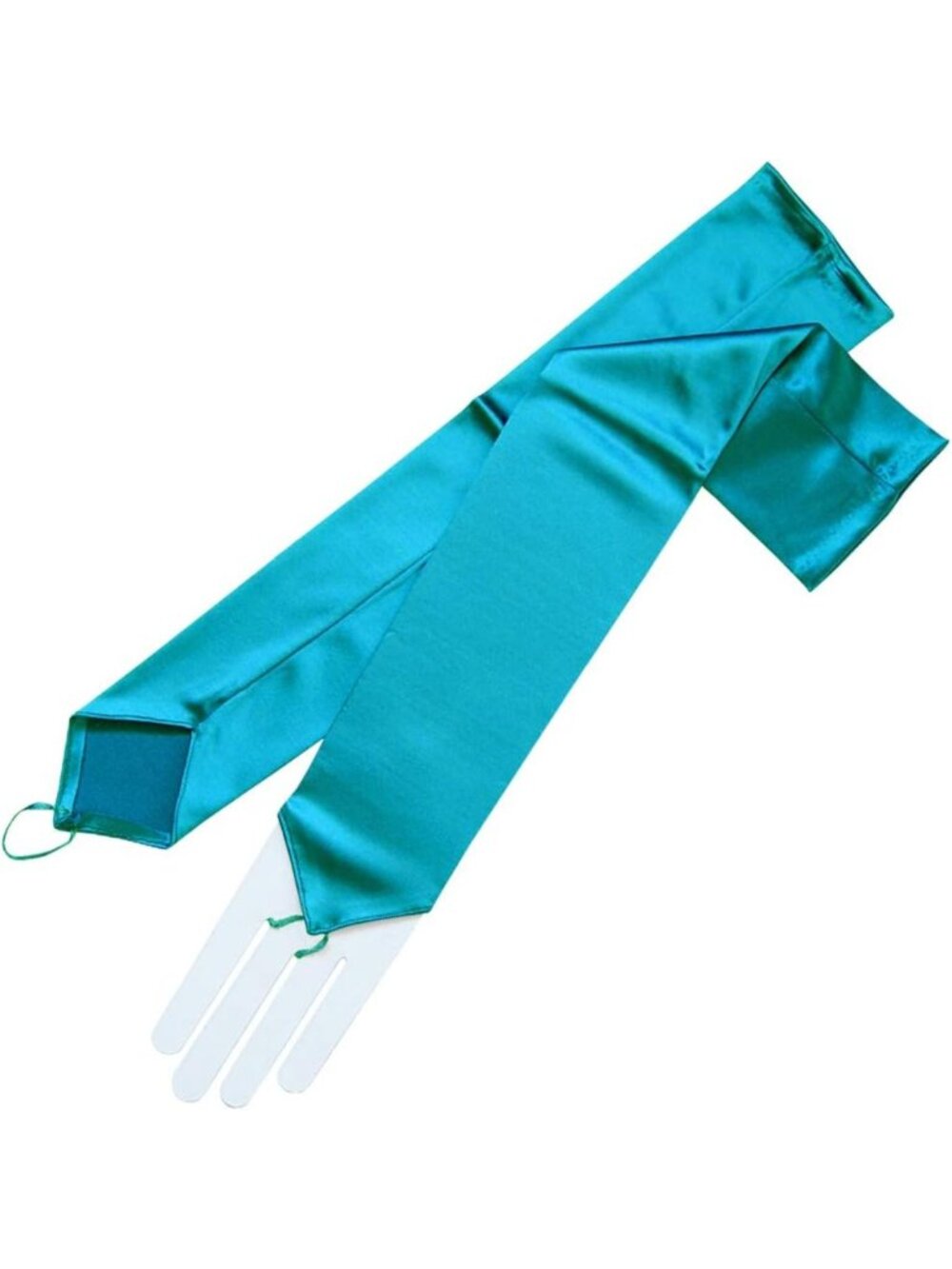 Elegant Stretch Satin Fingerless Gloves - Opera Length, Perfect for Parties